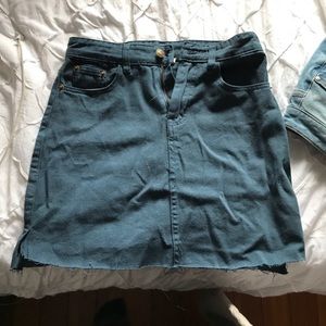 brand new blue jean skirt